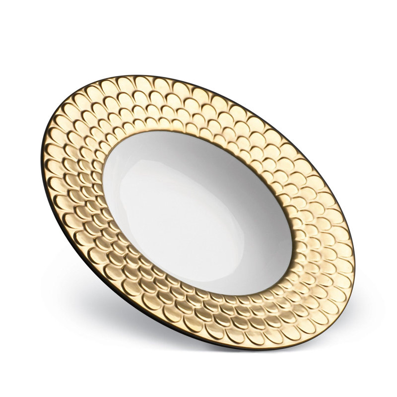 Aegean 24Kt Gold Sculpted Soup Plate