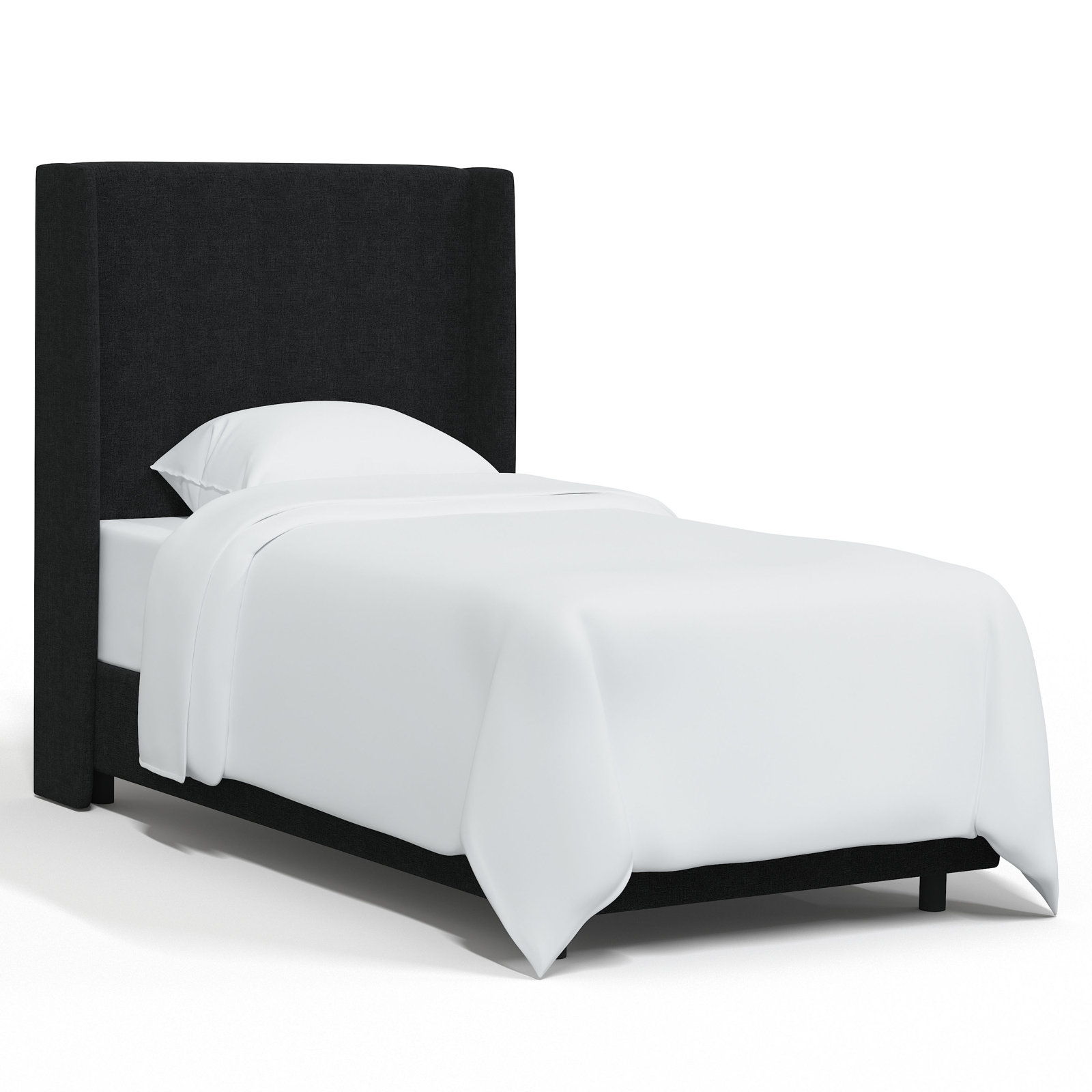 Tilly Upholstered Bed, Twin, Classic Linen Black