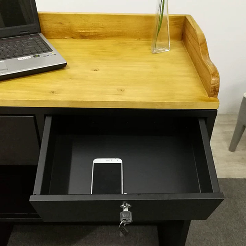 Contemporary Rectangular Manufactured Wood Reception Desk