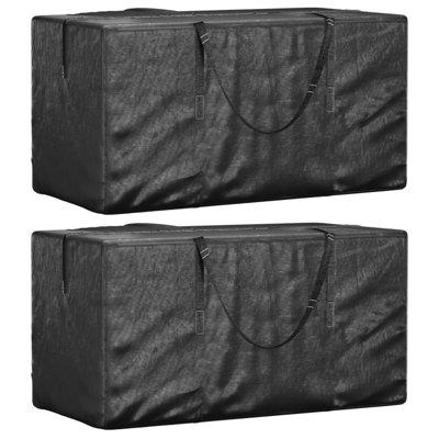 vidaXL Christmas Tree Storage Bag Black Polyethylene Large
