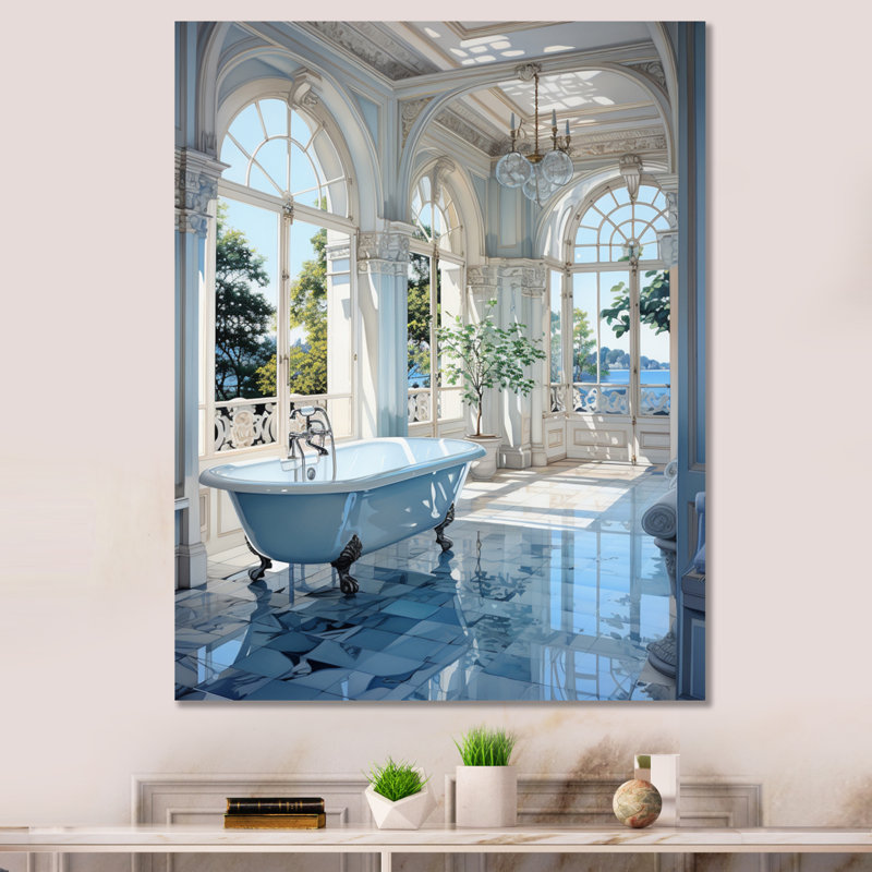 Bathroom Tranquil Reflections II - Bathroom Framed Prints, Wrapped Canvas, 32" H x 24" W