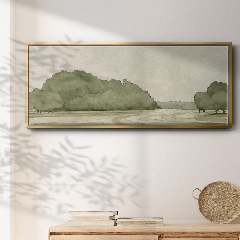 On Course I- Framed Canvas, 24" H x 60" W