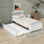 Lit simple avec lit gigogne en bois-330577361