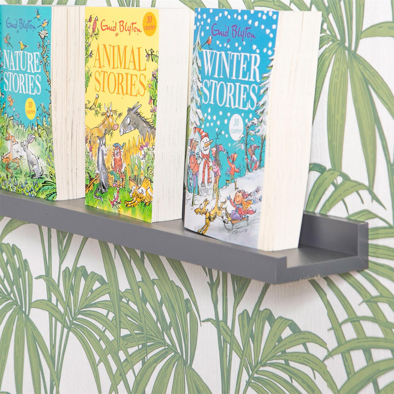 Floating Picture Ledge Wall Shelves, Grey, 4.5cm H x 56cm W x 8.5cm D