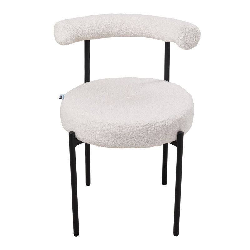48cm H Upholstered Accent in White