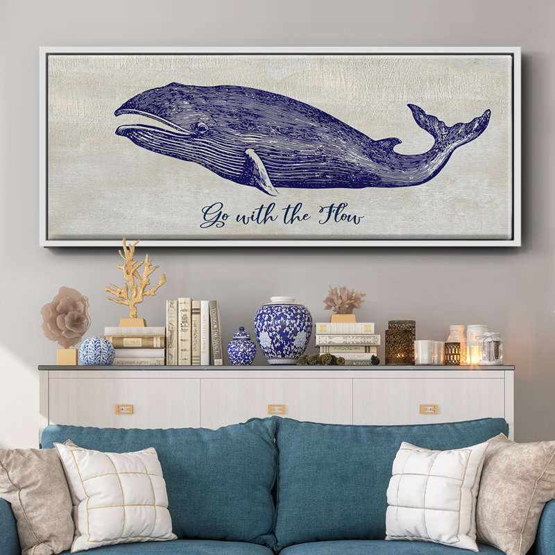 Go With The Flow- Framed Canvas