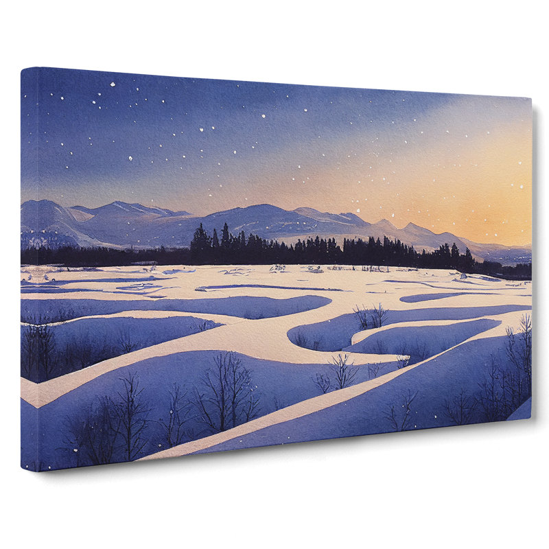 Winter Mountain Landscape Vol.2 - Wrapped Canvas, 50cm H x 76cm W x 3cm D