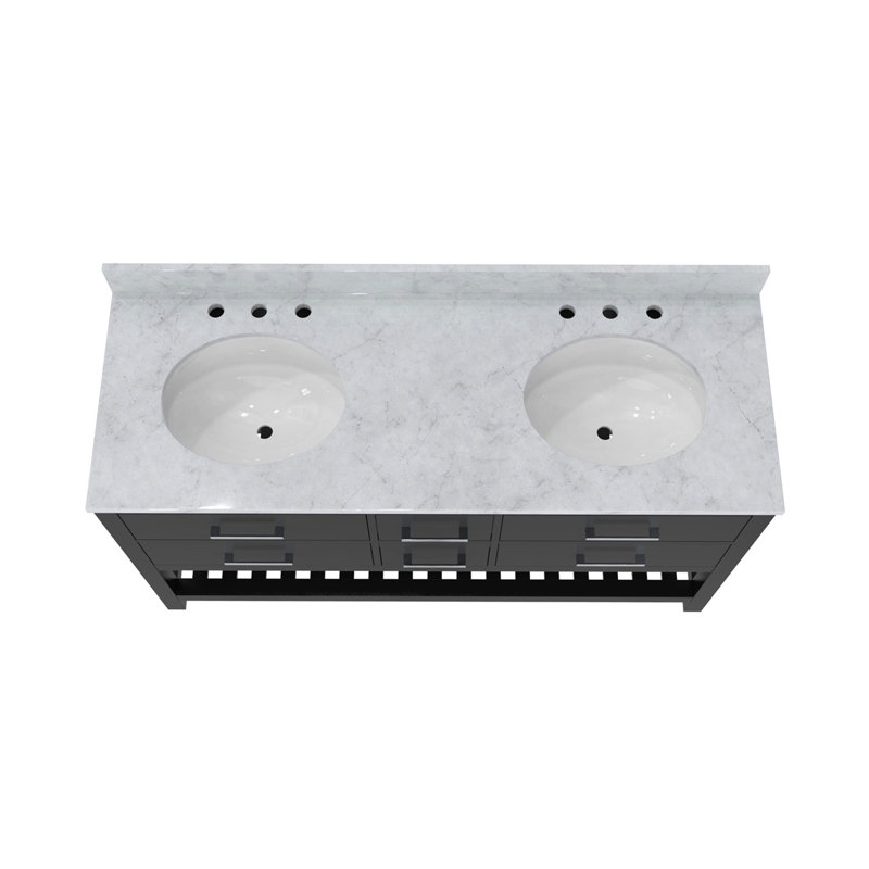 60" Double Bathroom Vanity Set