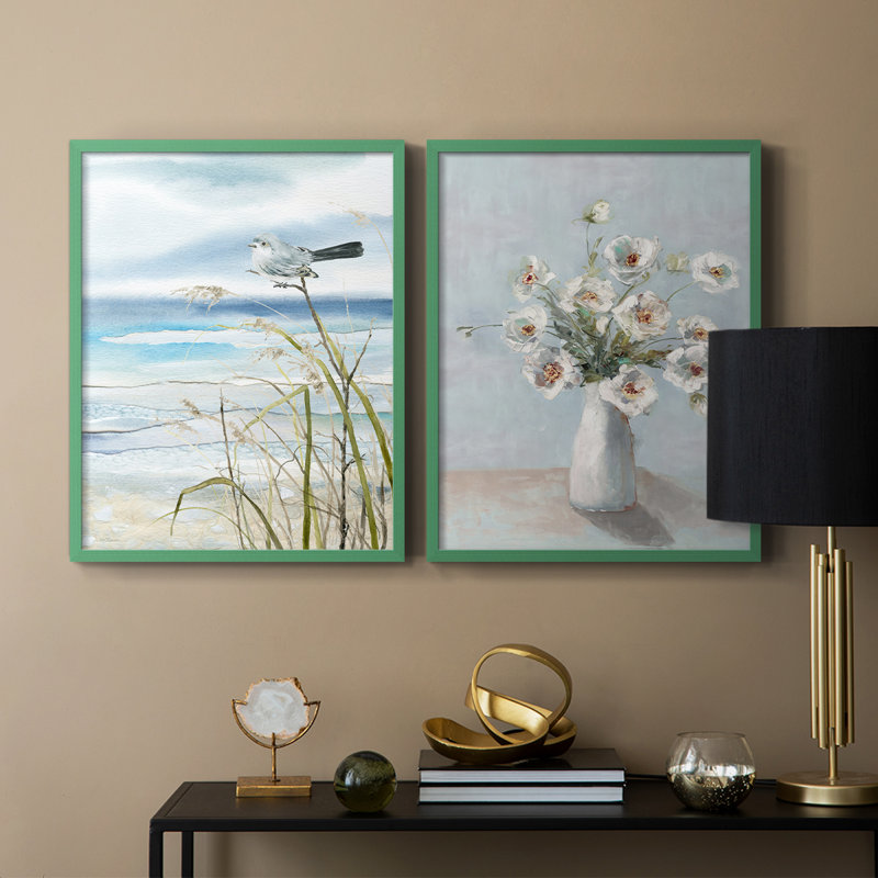 Seaside Rest II - reproduction encadrée de qualité supérieure - prête à être accrochée - aucun clou requis - aucun clou requis