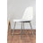 Tierra Sleek Metal and Glass Round Dining Table Set with 4 Faux Leather Upholstered Dining Chairs-1618636929