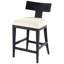 Sedia Upholstered Stool with Solid Wood Frame