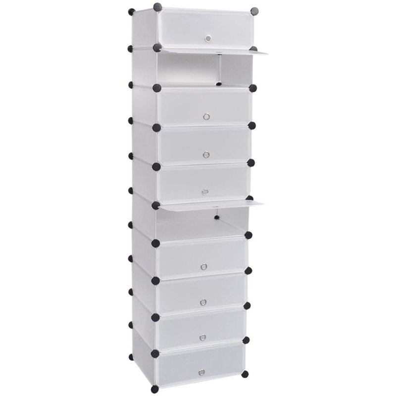 20 Pair Stackable Shoe Storage Cabinet