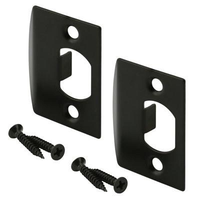 Plaque de verrouillage Prime-Line, finition noir mat