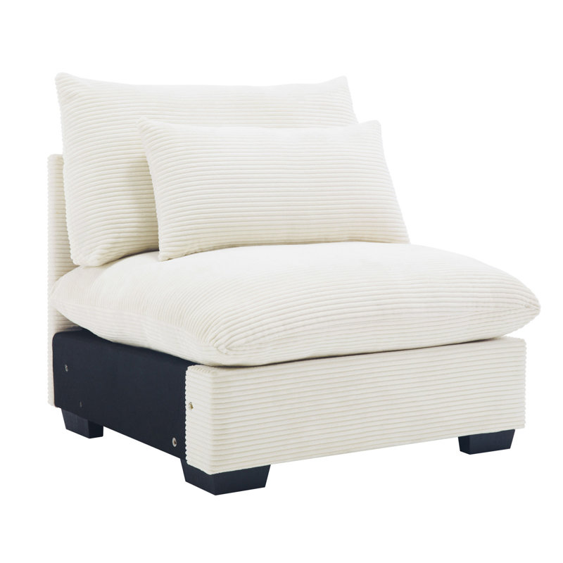Canapé moderne sans accoudoirs pour une combinaison flexible pour devenir un canapé 2 places 3 places 4 places; Canapé sans accoudoirs