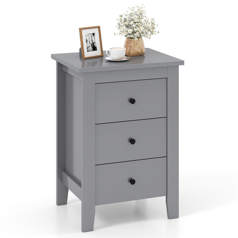 46cm W Manufactured Wood Bedside Table