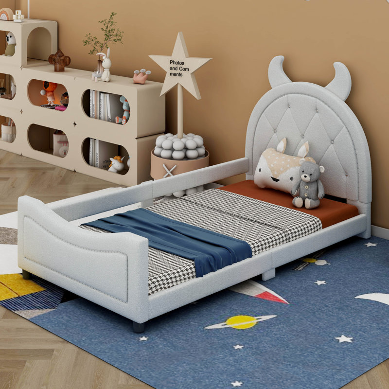 Lit de jour simple tapissier Abagale, Blanc