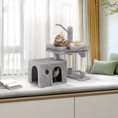 Cat Tree For Large Indoor Cat Short Cat Tree With ExtraLarge Padded Platform Senior Cat Tree