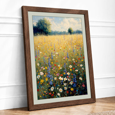 Summer Wildflower Meadow Botanical - Framed Print