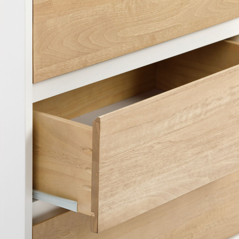 Lauritzen Plank+Beam Scandinavian 3-Drawer Dresser, White/Blonde