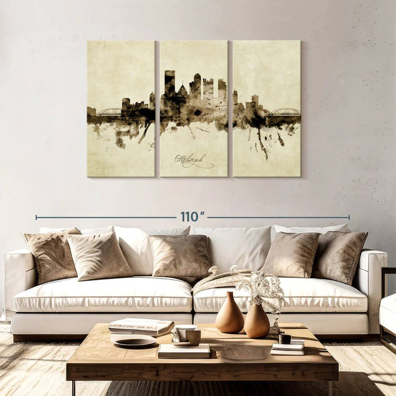 Nicci Pittsburgh Pennsylvania Skyline II, 48" H x 74" W