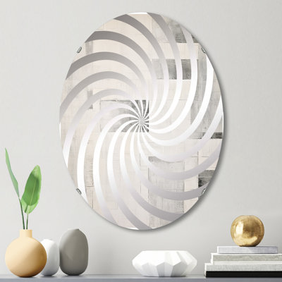 Miroir décoratif gris / blanc Platine Parallels I - Vortex MIR105949 O