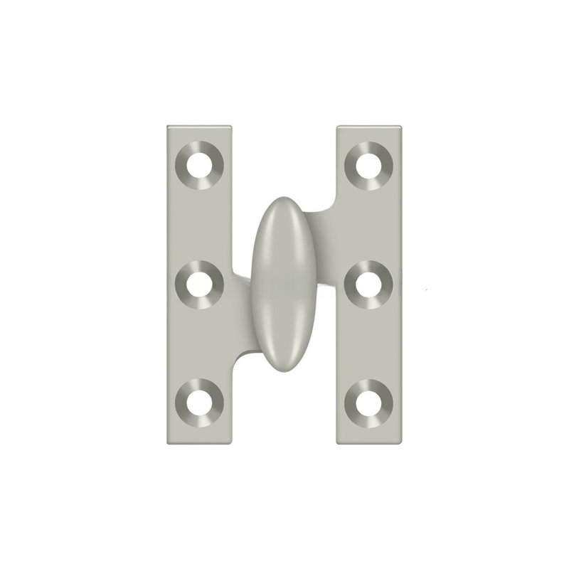 2'' x 1.5'' Metal Butt Hinge, Left Hand, Brushed Nickel