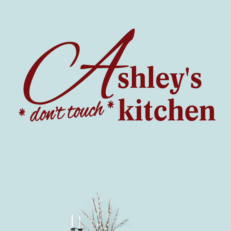Text & Numbers Wall Decal, Cranberry, Yes