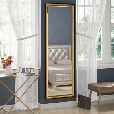 Calek Solid Wood Frame Rectangle Wall Mirror