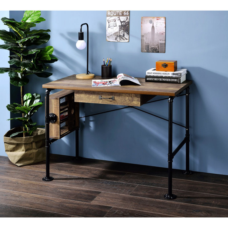 Bureau d'écriture avec 1 tiroir de rangement et tablette à 3 niveaux