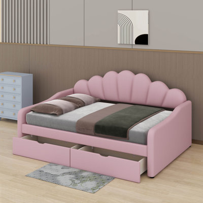 Full Size Upholstery Daybed With 2 Drawers
