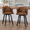 Tabouret de comptoir pivotant rembourré avec structure en métal