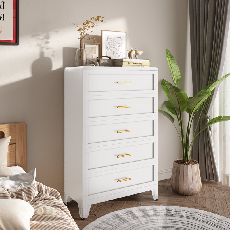 Freestanding Metal 5 Smartt With Arc Edge, White