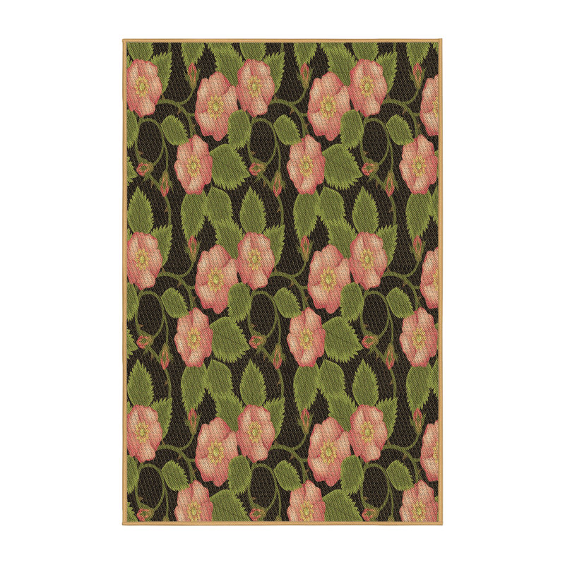 Tapis vert / rose Sayachith, Rectangle 2 pi x 4 pi