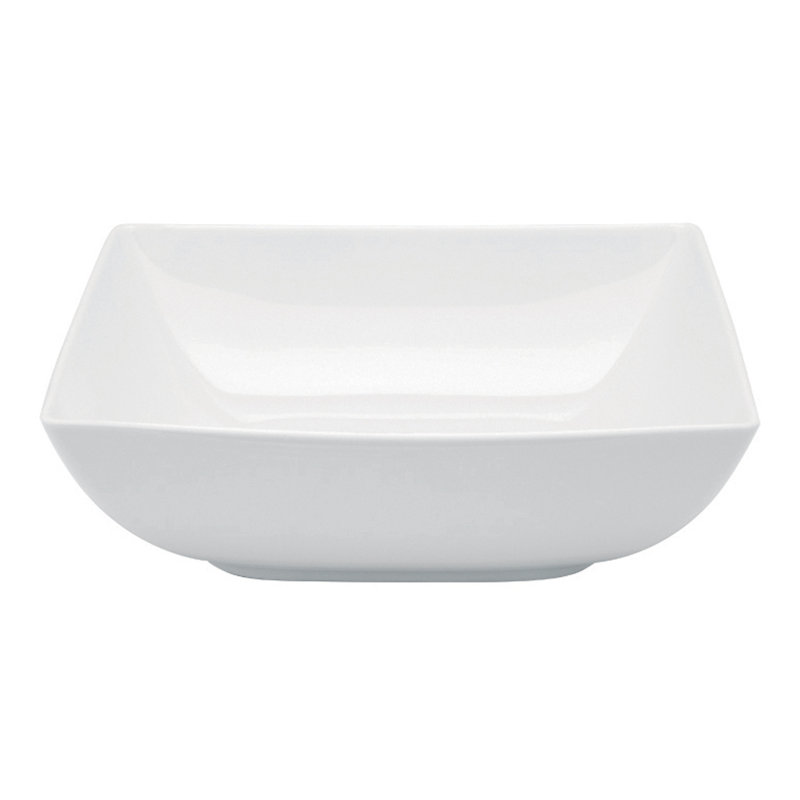 Carré White Porcelain Salad Bowl