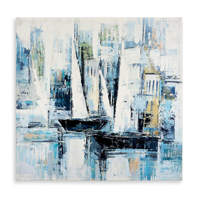 Industrial Style Boats Tablecloth | White Livingroom Decor