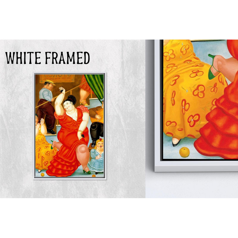 «Botero-Inspired Dancing Woman», reproduction d'art sur toile abstraite, 1P, 39,4 po de hauteur x 27,6 po de largeur