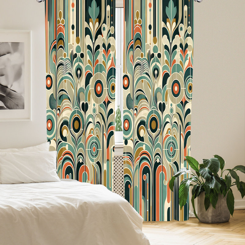 Jontavius Semi Sheer Curtain Pair, 28" W x 84" L