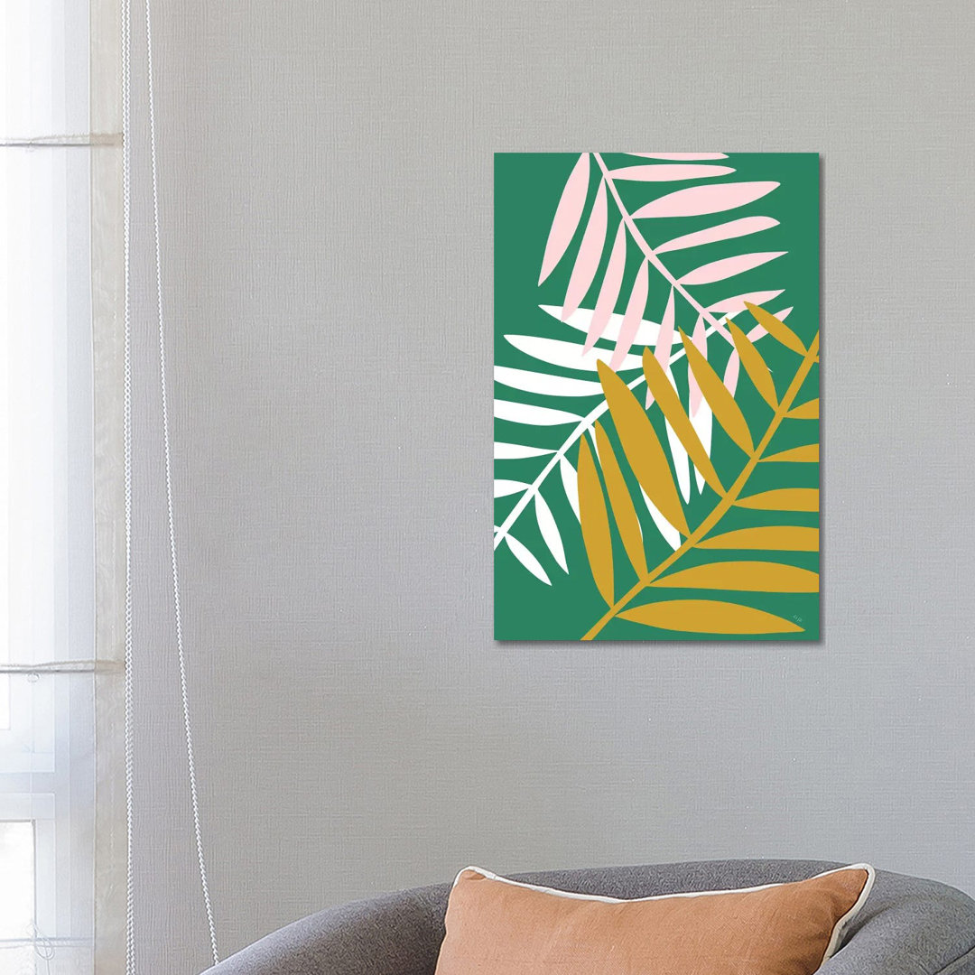 Palm Leaves by Linda Gobeta - Wrapped Canvas Graphic Art