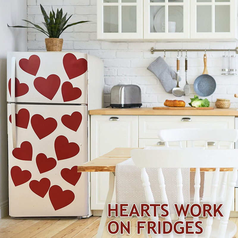 Aimant de garage Saint-Valentin 15 cœurs rouges