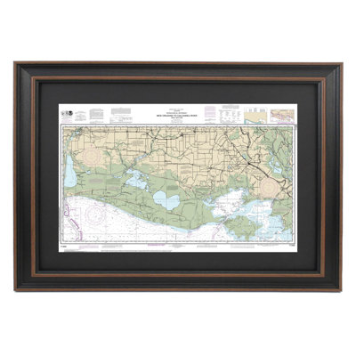 New Orleans To Calcasieu River | Nautical Chart | Framed Print