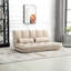 Canapé-lit ajustable, pliant avec 2 coussins, beige, concept d'économie d'espace, pour usages multiples, chaise longue convertible, décors, style et fonctionnalité