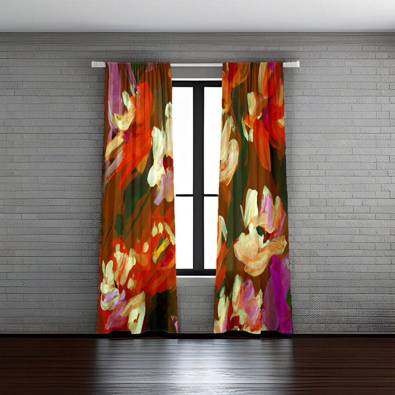 Rideau en polyester Anabal, L 20 po x L 52 po