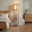 Lampe sur pied DEL à 3 tablettes avec abat-jour carré en tissu Maxwell 63 po.-134623862-134623865
