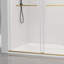 Porte de douche coulissante, porte en verre sans cadre avec quincaillerie en acier inoxydable-122674089