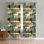 2Pcs rideaux rustiques à motif de grain de bois de style campagnard, rideaux de fenêtre filtrant la lumière de style rétro grunge pour la cuisine de la chambre à coucher, décor de passe-tringle