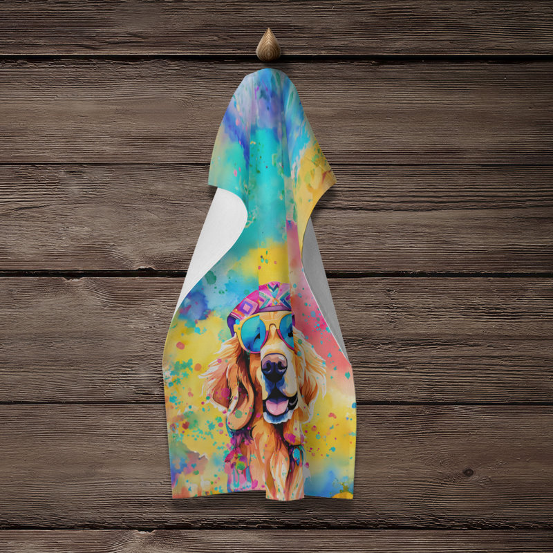 Serviette de cuisine Golden Retriever Hippie Dawg