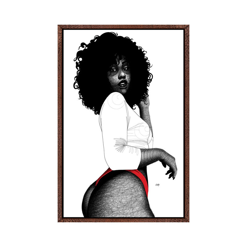 Udara by Tadaomi Kawasaki - Print on Canvas, Classic Brown Wood Framed, 66.04 cm H x 45.72 cm W