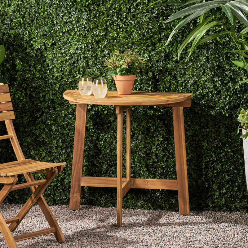 Table bistro pliante d'extérieur en bois d'acacia