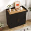 Buffet élégant avec texture rainurée, porte-bouteilles et tiroirs dissimulés-1094367791
