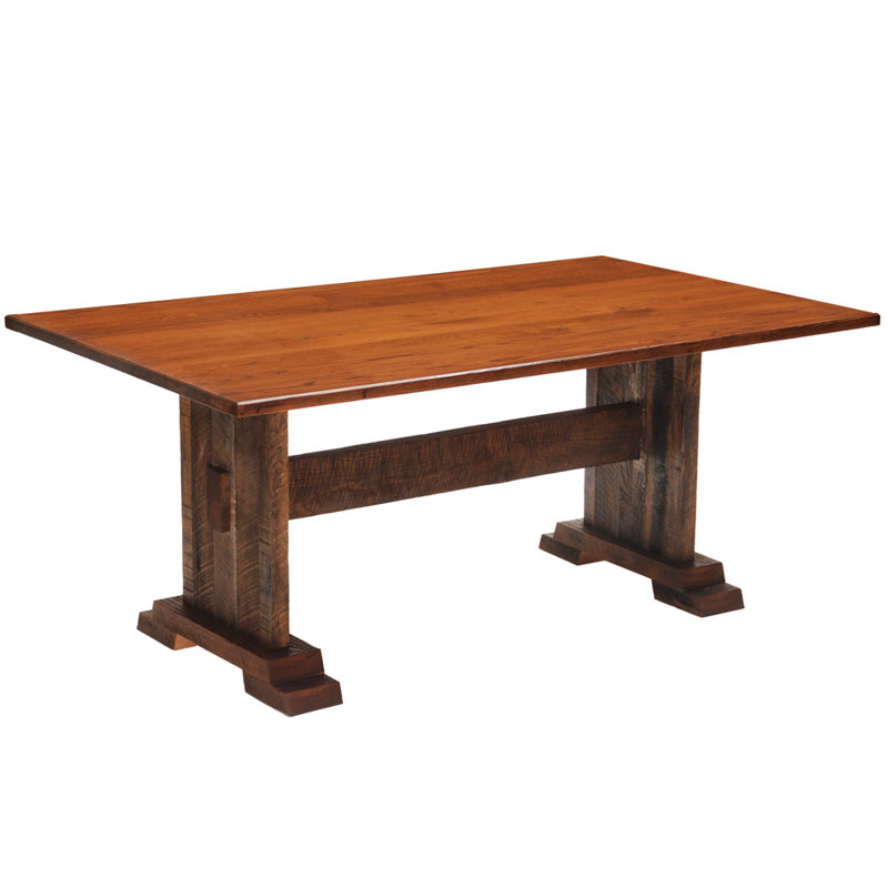 Reclaimed Barnwood Solid Wood Base Dining Table